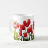 Red Tulip Flowers Koffiemok (Voorkant links)