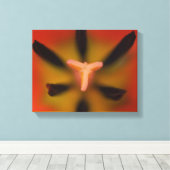 Red Tulip Flowers sluiten dicht Canvas Afdruk (Insitu (Houten vloer))