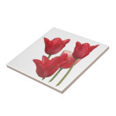 Red Tulip Flowers Tegeltje (Zijkant)