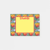 Red Tulip foto Vrouwen Naam Post It Notes (Voorkant)