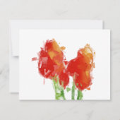 Red Tulip Funeral Thank You Card Kaart (Achterkant)