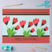 Red Tulip Happy Jubileum-papier Tissuepapier (Craft)