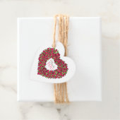 Red tulip hartkunst bedankt voor je huwelijksgunst bedankjes labels (In situ)