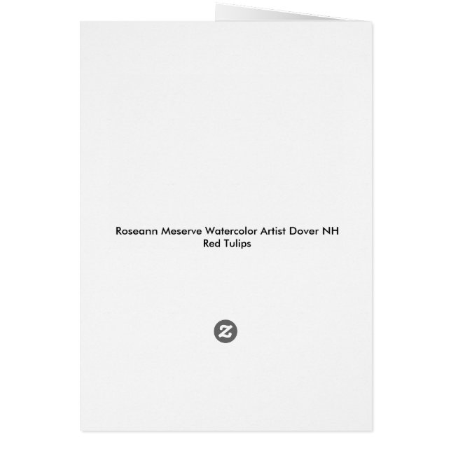 Red Tulip Kaart (Achterkant)
