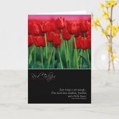 Red Tulip-kaart met offerte Kaart (Gele Bloem)
