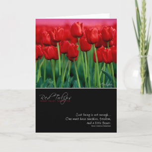 Red Tulip-kaart met offerte Kaart