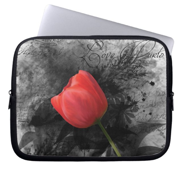 Red Tulip-laptoptas Laptop Sleeve (Voorkant)