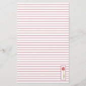 Red Tulip Lined Letter Schrijfpapier Briefpapier (Voorkant)