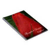 Red Tulip Macro Photo Personalized Notebook Journa Notitieboek (Rechterzijde)