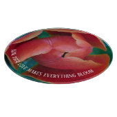 Red Tulip Macro Photo Round Personalized Glass Art Snijplank (Hoek)