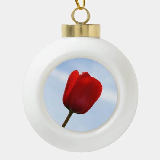 Red Tulip Ornament (Voorkant)
