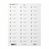 Red Tulip Pastel Bloem Retouradres Label (Full Sheet)
