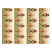 Red Tulip-patroon in Mission Style Tafelkleed (Voorkant (Horizontaal))