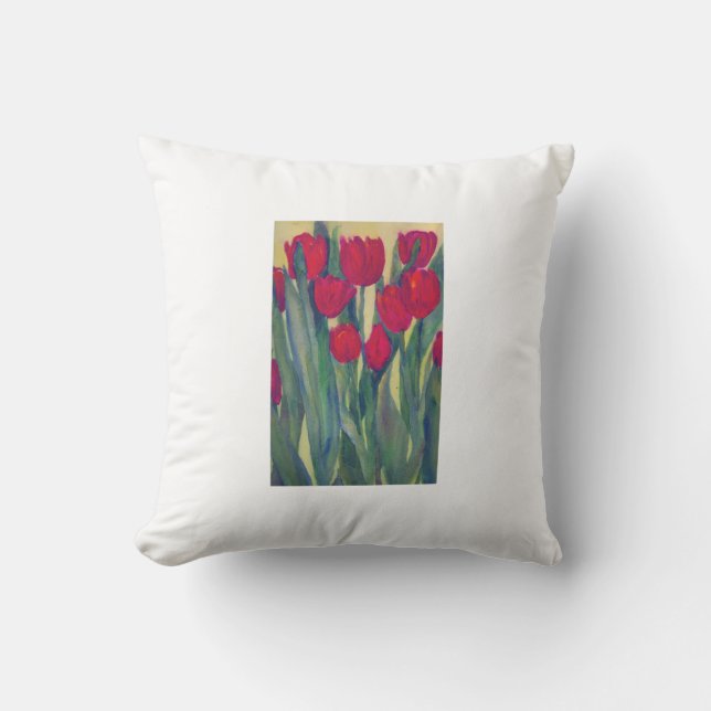 Red Tulip Pillow Kussen (Voorkant)