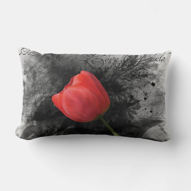Red Tulip Pillow Kussen (Voorkant)