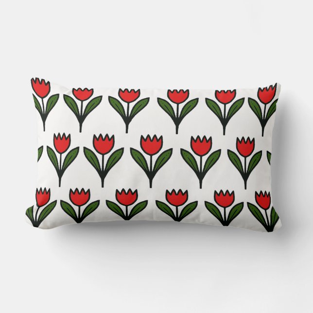red tulip pillow kussen (Voorkant)