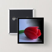 Red Tulip Pin Vierkante Button 5,1 Cm (Voorkant /achterkant)