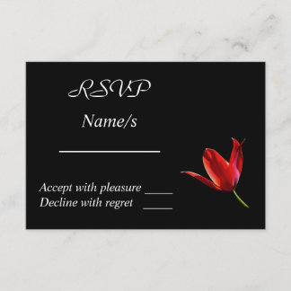Red Tulip RSVP-kaart RSVP Kaartje
