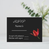Red Tulip RSVP-kaart RSVP Kaartje (Staand voorkant)