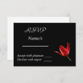 Red Tulip RSVP-kaart RSVP Kaartje (Voorkant / Achterkant)