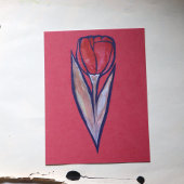 Red Tulip Spring Natuur Briefkaart