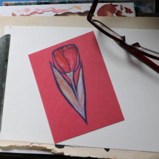 Red Tulip Spring Natuur Briefkaart