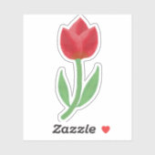 Red Tulip Sticker (Vel)
