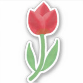 Red Tulip Sticker (Voorkant)