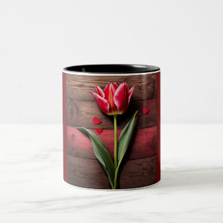 Red Tulip Tweekleurige Koffiemok