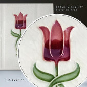 Red Tulip Wall Decor Art Deco Gibbons Tegeltje