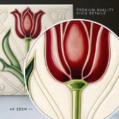 Red Tulip Wall Decor Art Deco Gibbons Tegeltje