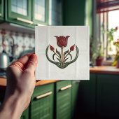 Red Tulip Wall Decor Art Deco Gibbons Tegeltje