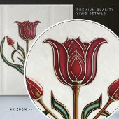 Red Tulip Wall Decor Art Deco Gibbons Tegeltje