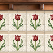 Red Tulip Wall Decor Art Deco Gibbons Tegeltje