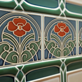 Red Tulip Wall Decor Art Deco Tegeltje
