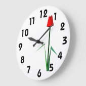 Red Tulip Wall klok (Hoek)