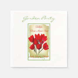Red Tulip Waterverf Papieren servetten