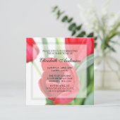 Red Tulips 80th Birthday Party Kaart (Staand voorkant)