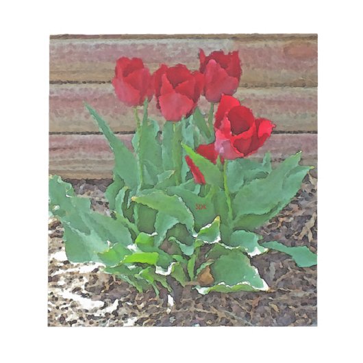 Red Tulips Art Notitieblok (Voorkant)