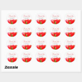 Red Tulips bedankt Ronde Sticker (Vel)