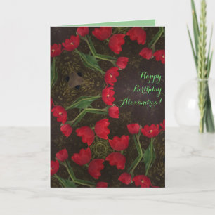 Red Tulip's Birthday Kaart