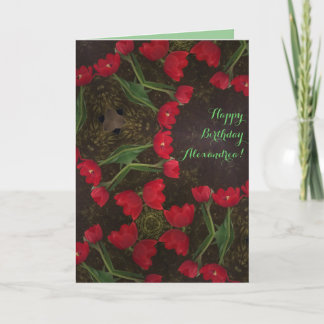 Red Tulip's Birthday Kaart