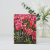 Red Tulips Bloemen thema Dank u Bedankkaart (Staand voorkant)