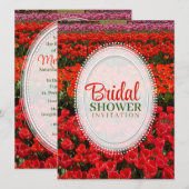 Red Tulips Bridal Shower Kaart (Voorkant / Achterkant)