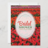 Red Tulips Bridal Shower Kaart (Voorkant)