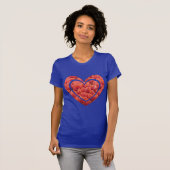 Red Tulips Field Heart App. T-Shirt (Voorkant volledig)