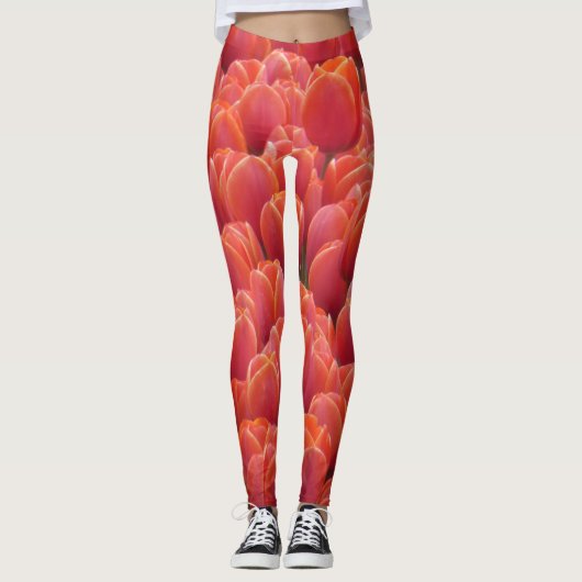 Red Tulips Field Legging (Voorkant)