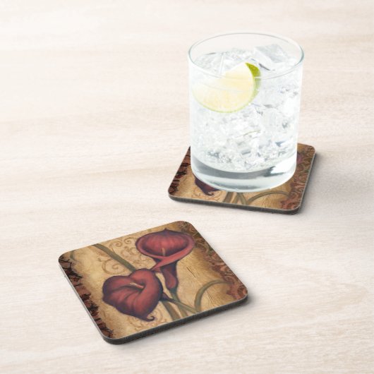 Red Tulips II Drankjes Onderzetter (Rechterzijde)