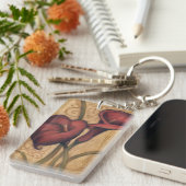 Red Tulips II Sleutelhanger (Voorkant Rechts)