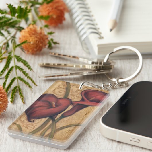 Red Tulips II Sleutelhanger (Voorkant Rechts)